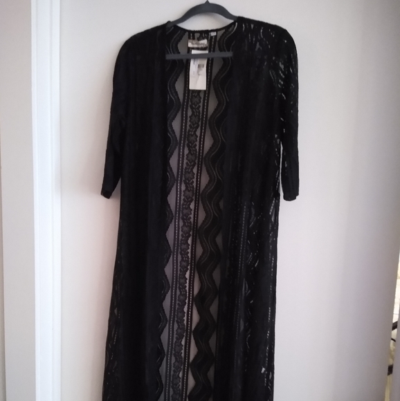 Lace cover up black size sm - Picture 1 of 2